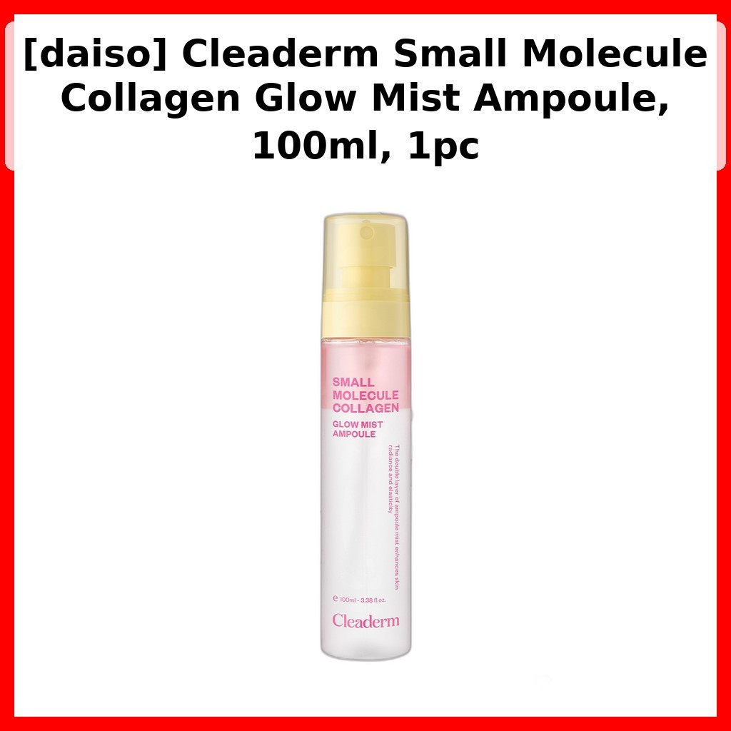 [daiso] Cleaderm Small Molecule Collagen Glow Mist Ampoule, 100ml, 1pc / Xịt Collagen Hàn Quốc / Dew