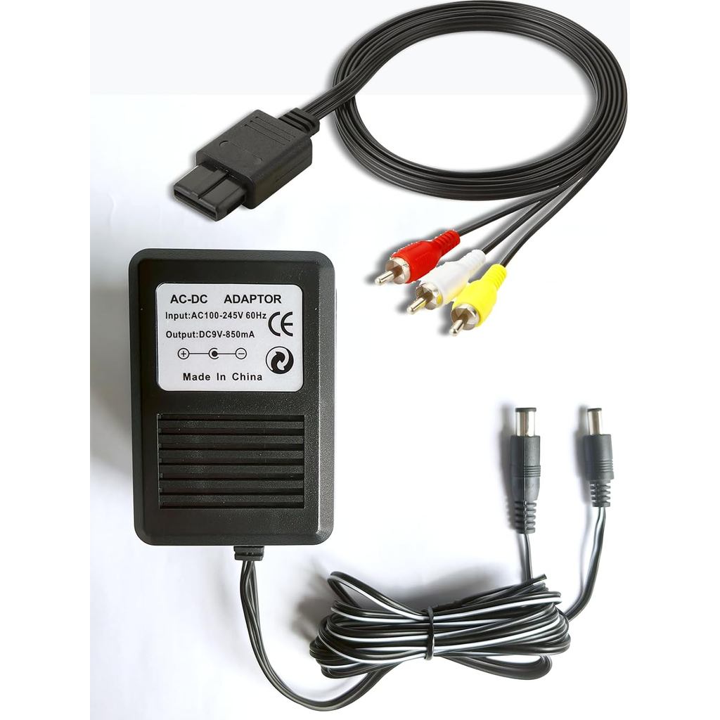 Bộ nguồn SNES và Cáp AV, Dây nguồn NES, Nguồn điện AC Tương thích với Super Nintendo / SNES / NES / 
