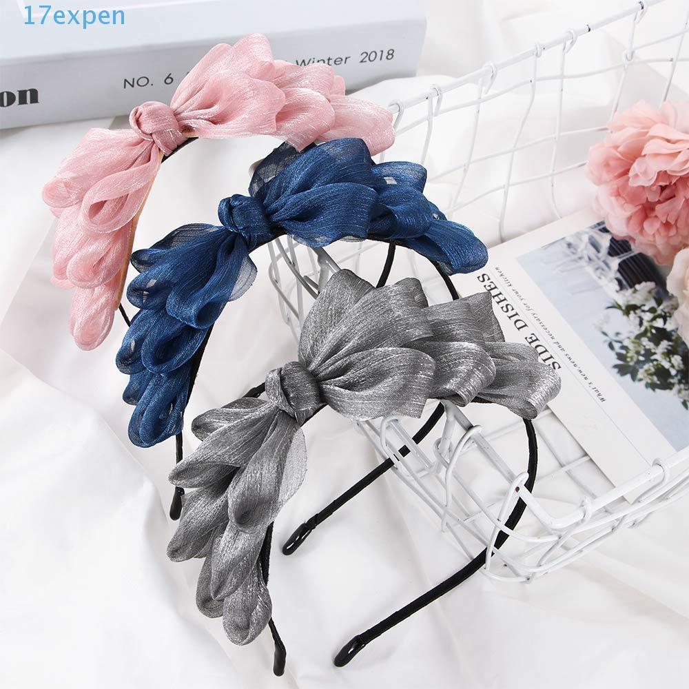 Băng Đô Cài Tóc Phối Nơ Bản To Cho Nữ