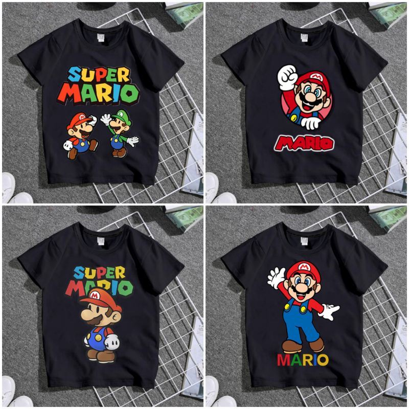 Áo sơ mi Super Mario cho trẻ em Yoshi Rosalinda Princess Peach A4