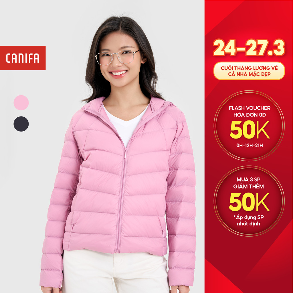 Áo khoác lông vũ nữ siêu nhẹ siêu ấm CANIFA 6OT24W012