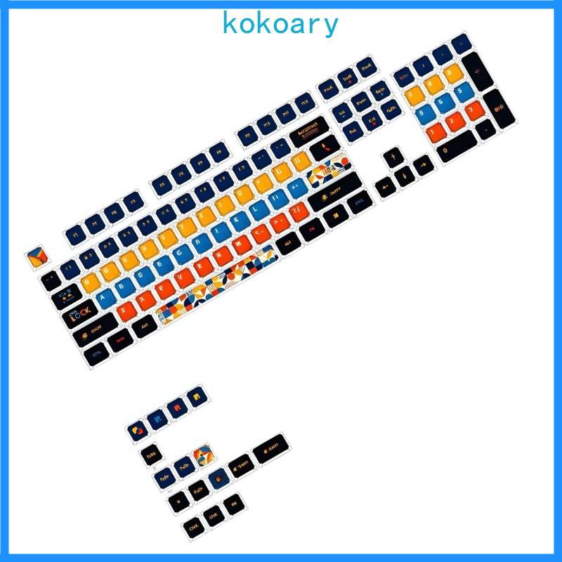 KOK ASA Profile Switches Keycap Set 120 PBT ASA Profile Transparently Edges Họa tiết hình học cho bà