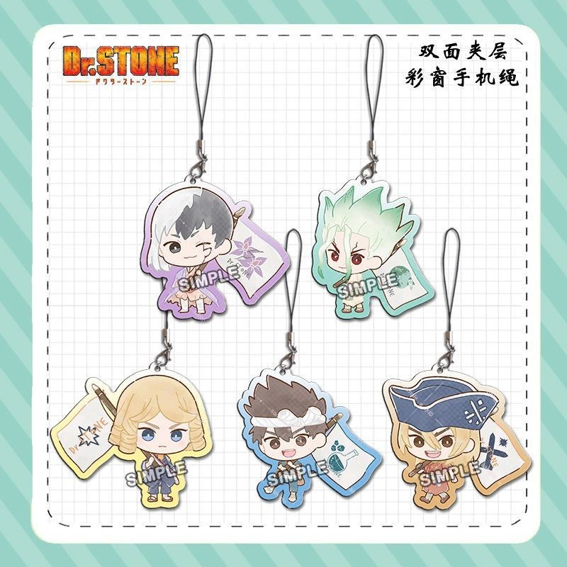 Dr.STONE Mobile Phone Straps Ishigami Senkuu Mobile Phone Accessories Asagiri Gen Anime La Phone Cha