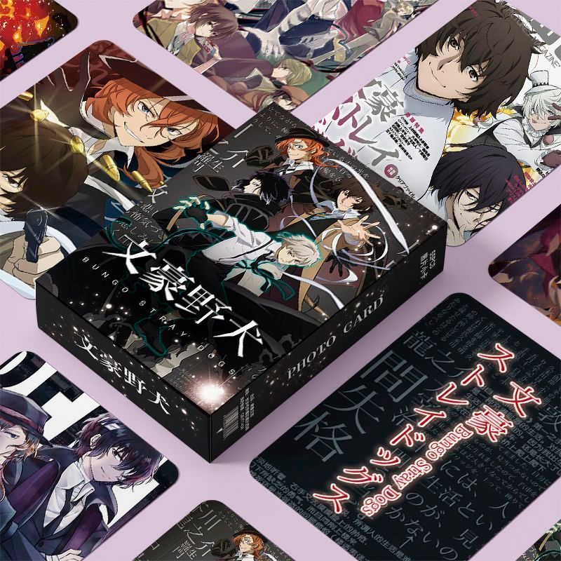 Bungou Stray Dog Laser Photocard 55 Anime Hàng Hóa Cùng Phong Cách Polaroid Tự In Thẻ Flash Hai Chiề