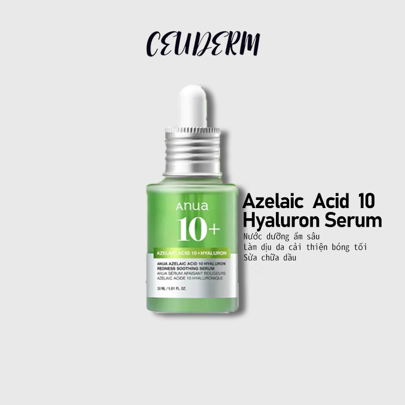 【ANUA】Tinh Chất Azelaic Acid 10% & Hyaluronic Acid 30ml - Giảm Ửng Đỏ,Giảm Mẩn Đỏ,Giảm Thâm Tự Nhiên