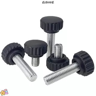 ELO11VE 8 Cái Kẹp Núm, Ốc Vít Ngón Tay Cái Bằng Nhựa M5, Bền Nam Đen Sợi Dài Vít Nội Thất