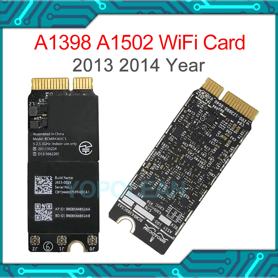 Thẻ Wifi Chính Hãng Bluetooth 4.0 BCM94360CS Cho Macbook Pro Retina 13 "15" A1398 A1502 Thẻ Sân Bay 