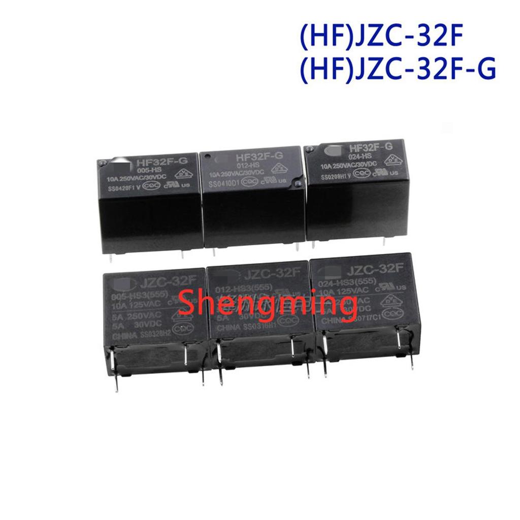10 chiếc JZC HF 32F-G-005 009 012 024-HS3 HS 4pin 5A 10A Rơ Le gốc