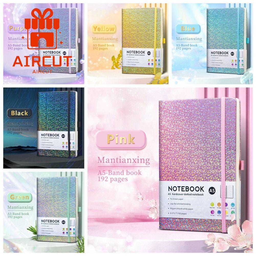 YANGMING Bling Notebook, Notepad Sparkle Long Lanh Journal Notebook, A5 192 Trang Lót Trường Đại Học