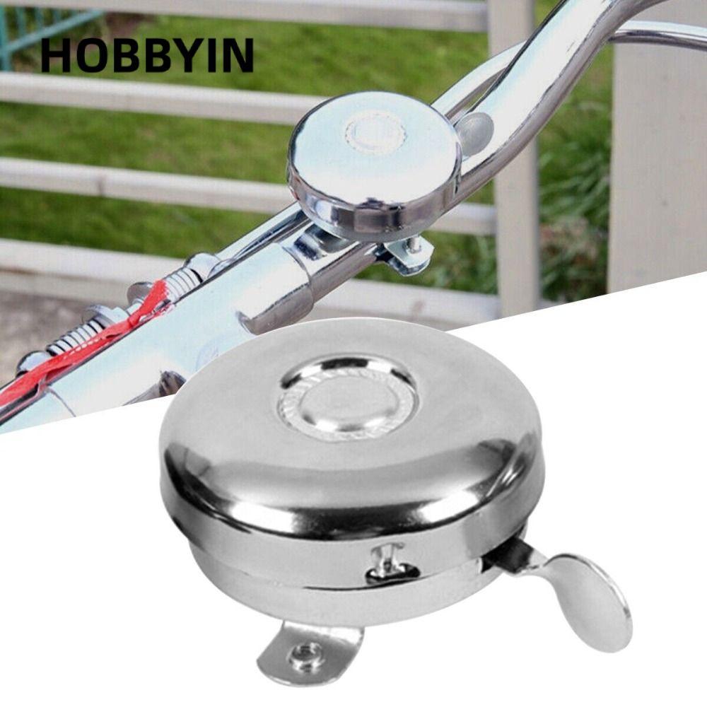 Chuông báo động xe đạp Hobb Yin - Kim loại bạc, phụ kiện an toàn dành cho trẻ em