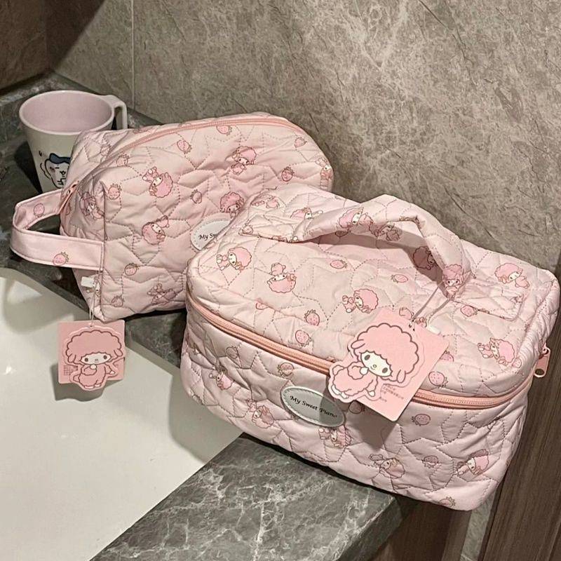 Cute Kitty Cosmetic Bag Portable Portable Travel Skincare Storage Wash Bag J3E6