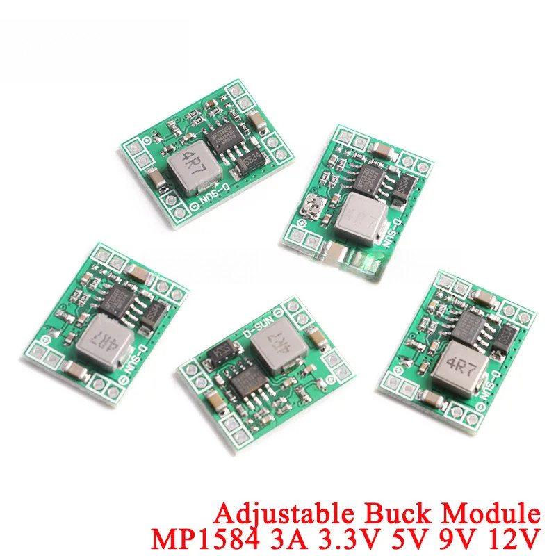 2-5 Chiếc Siêu Nhỏ DC-DC MP1584 3A 3.3V 5V 9V 12V Có Thể Điều Chỉnh Buck Bước Xuống Bộ Chuyển Đổi Mô