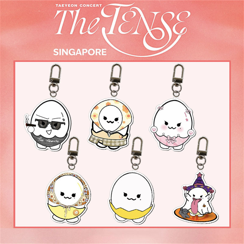 KPOP Girls' Generation Taeyeon Cartoon Acrylic Keychain THE TENSE Concert Two-Sided Keyring Bag Pend