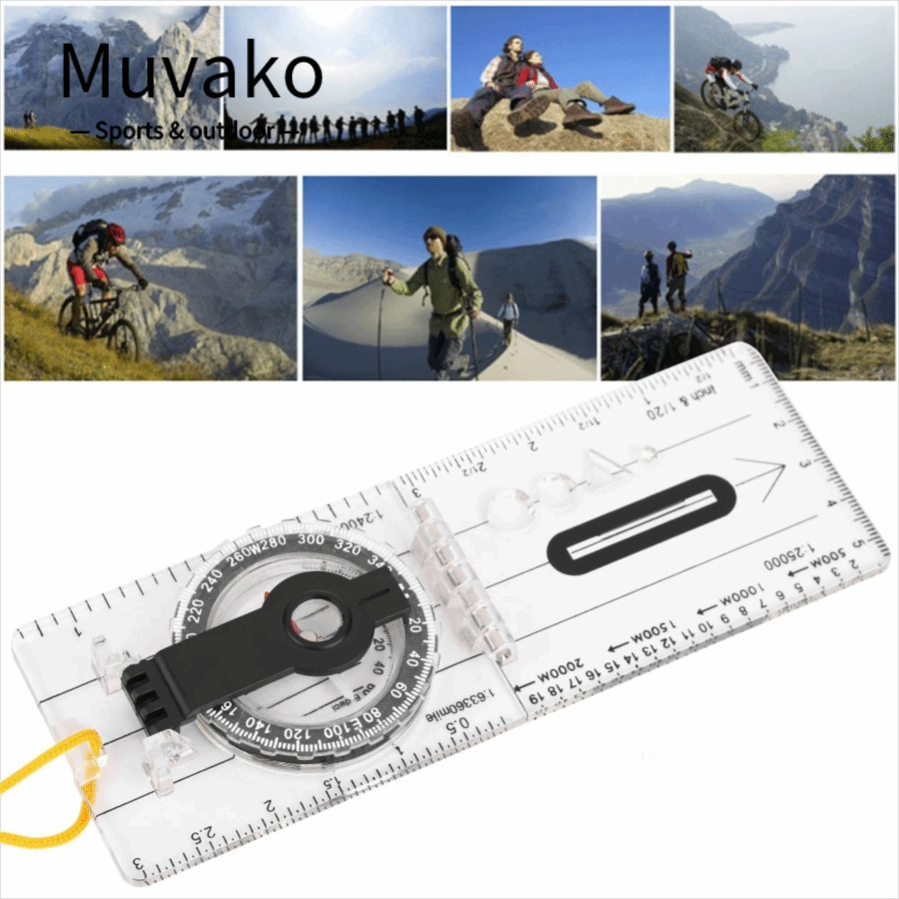 La bàn bản đồ MUVAKO, Thước trong suốt có dây đeo cổ La bàn định hướng, La bàn điều hướng nhẹ bền bỉ