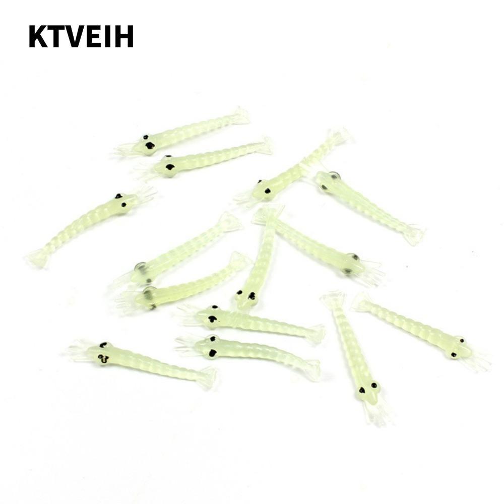 KTVEIH Tôm Mồi Câu Cá, Sinh Học Mềm Cao Su Phát Sáng Tôm Mồi Câu Cá, 2025 Dạ Quang Mồi Mềm Giun Câu 