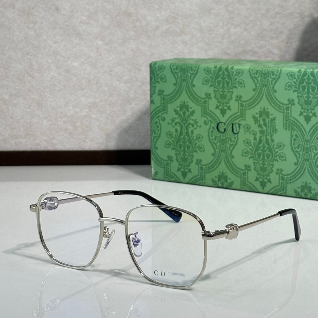 *UCC Same Style Round Frame Glasses for Women, Unique Fashionable Metal Frame Trend GG2206S
