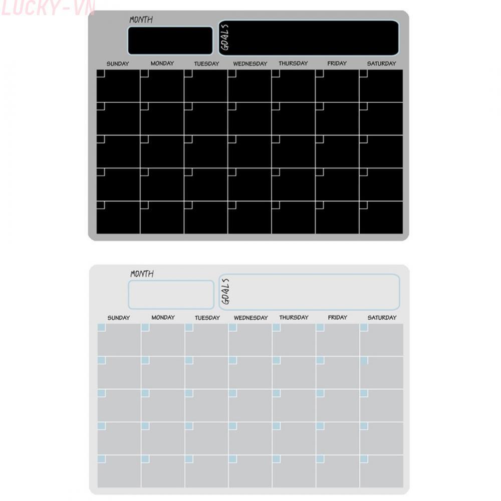 Message Board No Card Color Erasable Month Planner PET White 29.7*42cm A3 Black