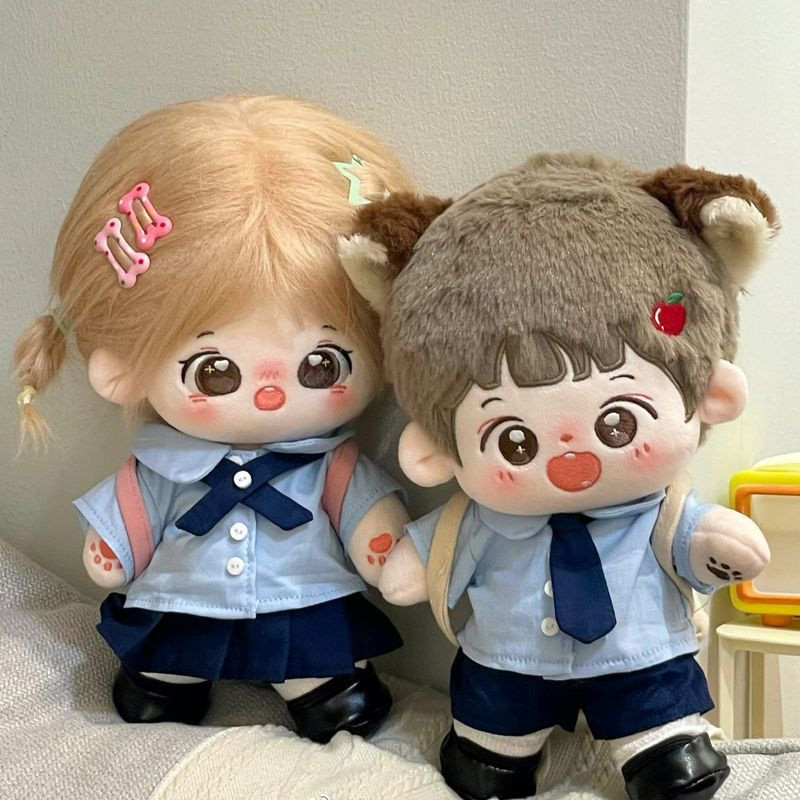 10CM 20cm CM Doll Clothes Celebrity Cotton Doll School Uniform Dress Plush Toy Doll