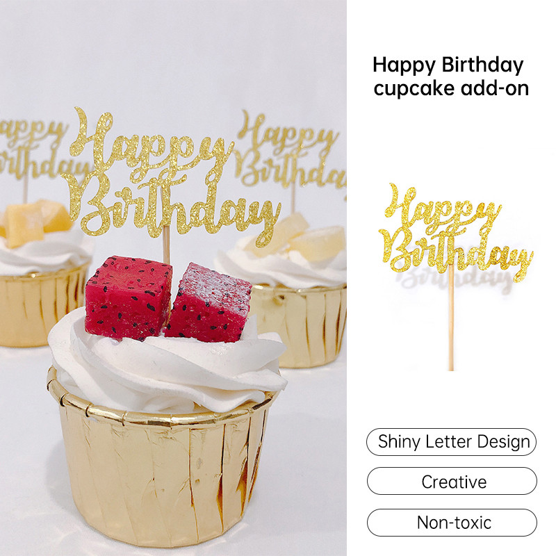 HB Party Cake Topper Plugin Trang Trí Plugin Chúc Mừng Sinh Nhật Cupcake Thấp Nhất