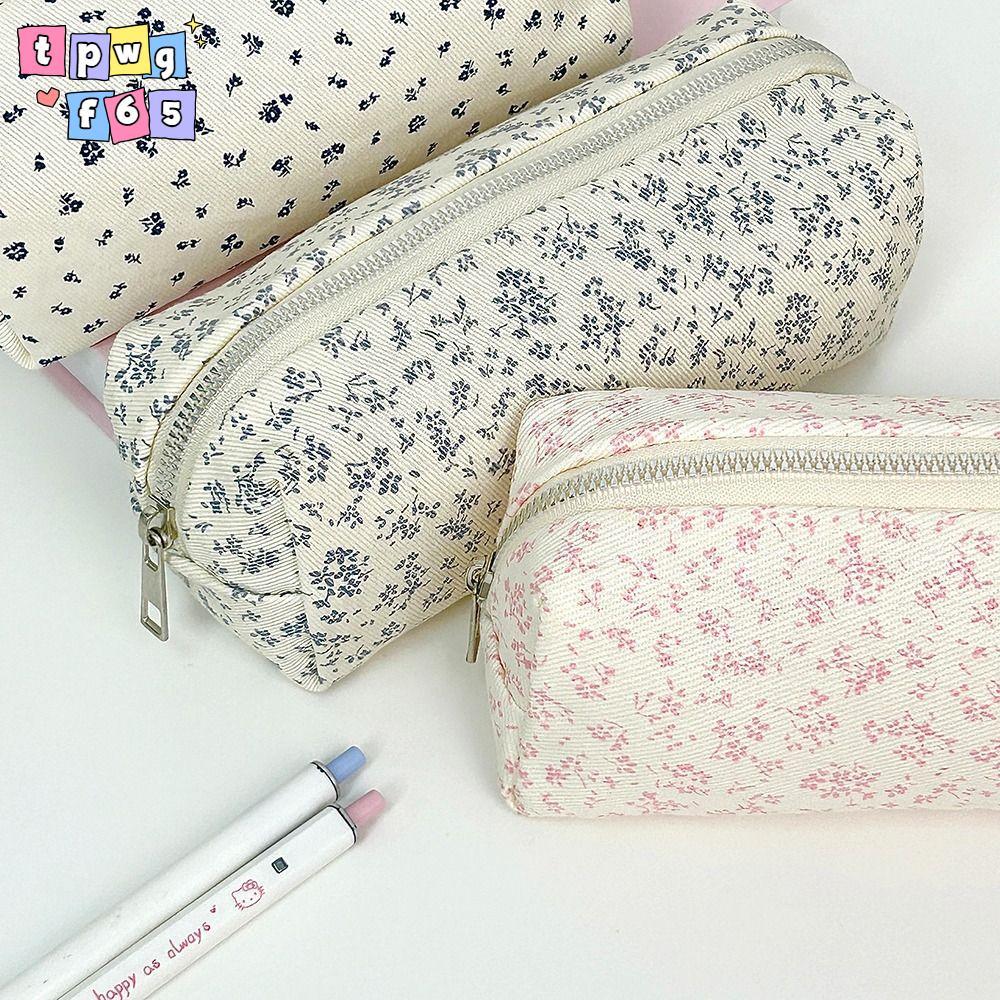 Túi đựng văn phòng phẩm TPWGF65, Túi đựng bút đa chức năng dung tích lớn, Bút chì in hoa chất lượng 