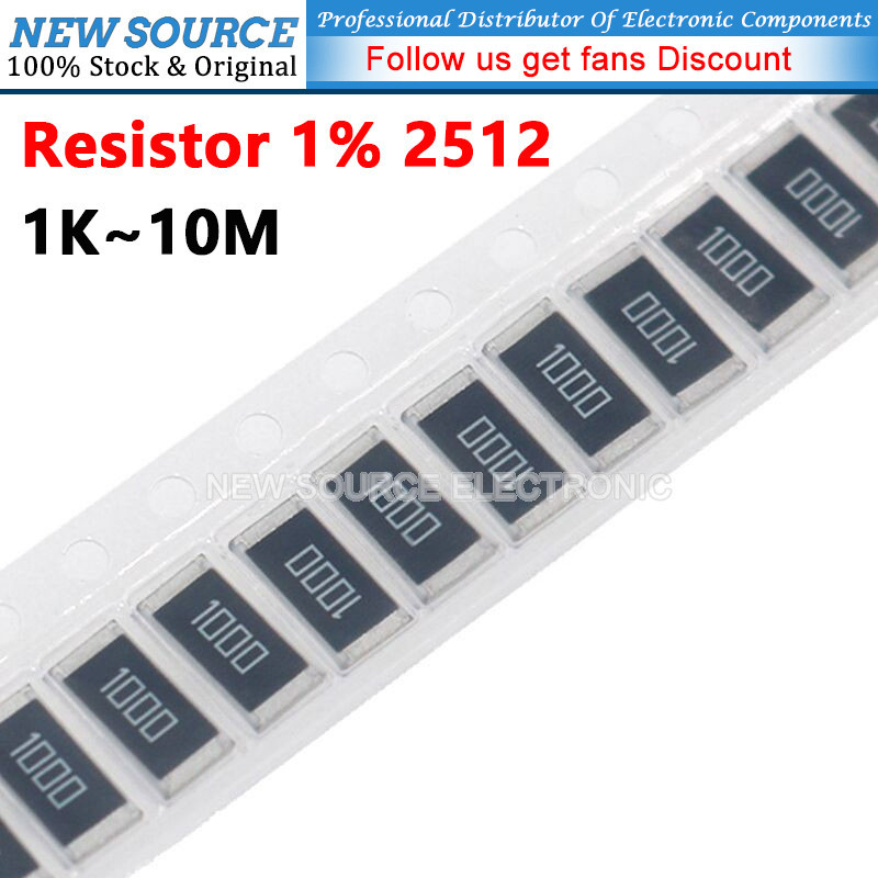 [20 chiếc] Điện trở 2512 SMD 1% 1K 10M 1.5K 2.2K 3.3K 4.7K 5.1K 10K 22K 47K 100K 220K 330K 470K 680K