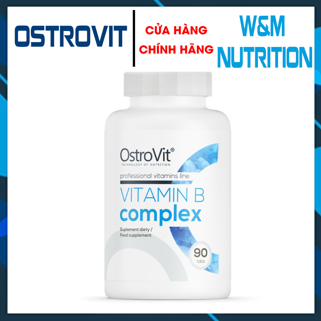 Vitamin B Complex OstroVit 90 Viên – Bổ Sung B1–B12, Vitamin C & E