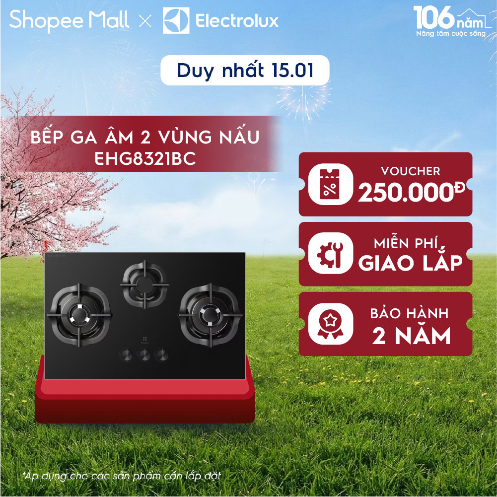 Bếp ga âm 80cm Electrolux UltimateTaste 300 3 vùng nấu-EHG8321BC Tiết kiệm năng lượng