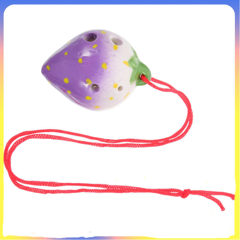 Nhạc cụ Ocarina 6 lỗ bằng gốm Dễ dàng lưu trữ cho người mới bắt đầu biểu diễn chuangxzh