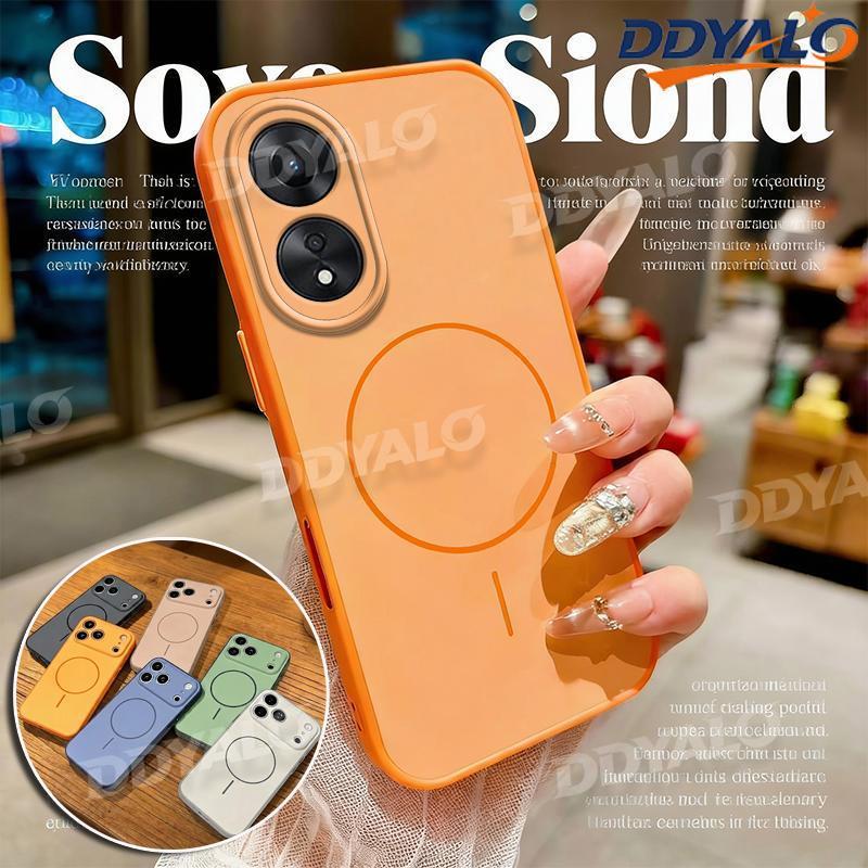 Ốp Khối Màu Cho OPPO A38 Ốp Lưng Cứng & Ốp Lưng Mềm Ốp lưng Màu Trơn Chống Sốc