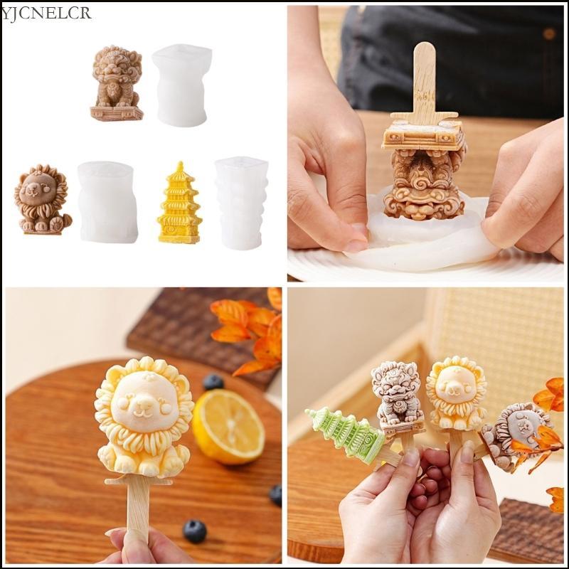 YJCNELCR Thiết Kế Thanh Lịch Trung Quốc Khuôn Làm Kem Silicon Cấp 3D Khuôn Làm Kem Phong Cách Trung 