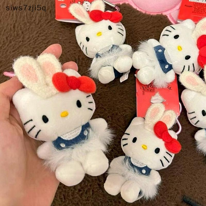 Szvn Kawaii Sanrio Hello Kitty KEYCHAIN-dễ thương búp bê sang trọng Keyring Ba lô Mặt dây chuyền quà