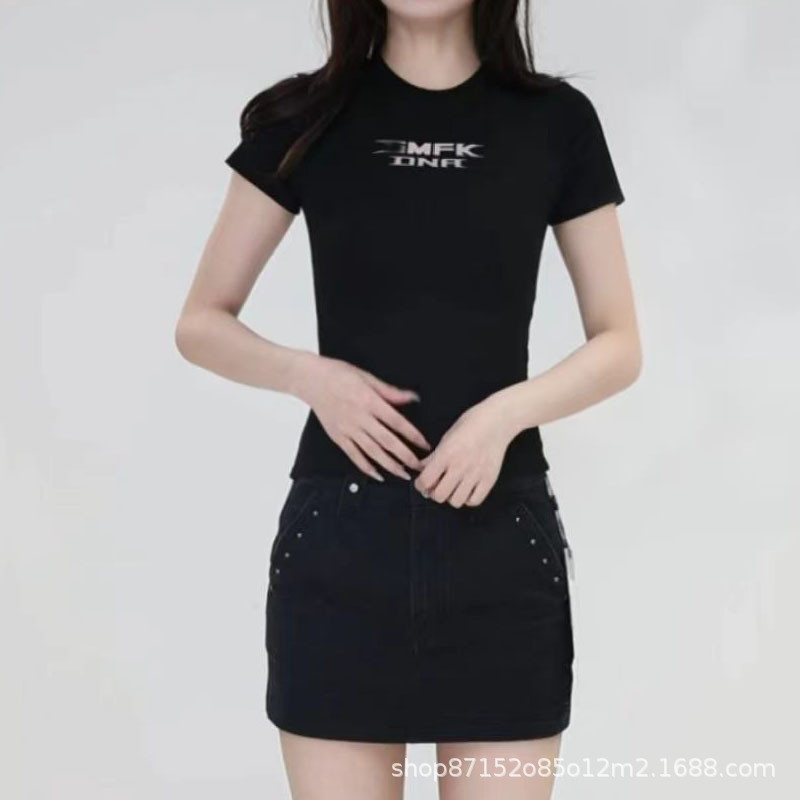 K0R7 SMFK DNA Future Gene Racing Tee Waist-Cinching Elastic Sports T Shirt Bottoming Shirt Top