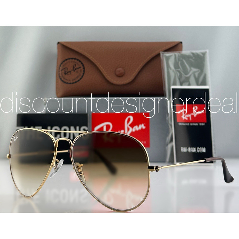 Kính râm Gradient khung vàng RB Pilot RB3025