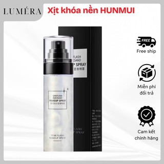 Xịt khóa nền HUNMUI có nhũ khóa lớp trang điểm dưỡng ẩm bắt sáng make up fixer spray star flash