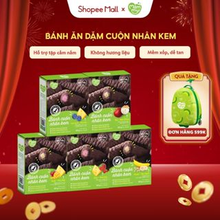 Bánh Ăn Dặm Cuộn Kem Mămmy giàu Canxi Không Gluten Muối Chất Bảo Quản cho bé 7 tháng Hộp 10 góix6g