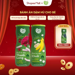 Combo 2 bánh ăn dặm cho bé  Mămmy vị trái cây, rau củ giúp hỗ trợ tiêu hoá, bé 6 tháng, hũ 32-50g
