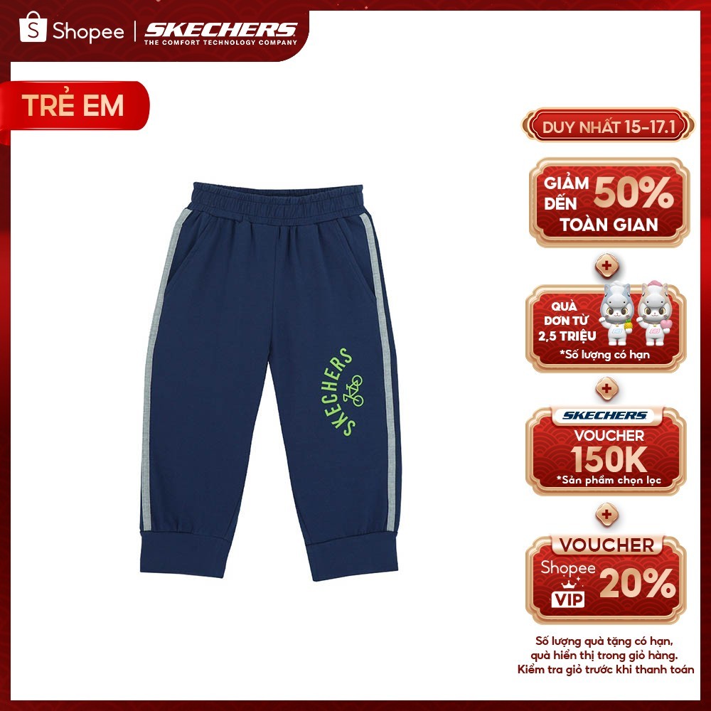 Quần Lửng Thể Thao Bé Trai Skechers Bicycle Touring Capri - SL423B417-PGBL Online Sale