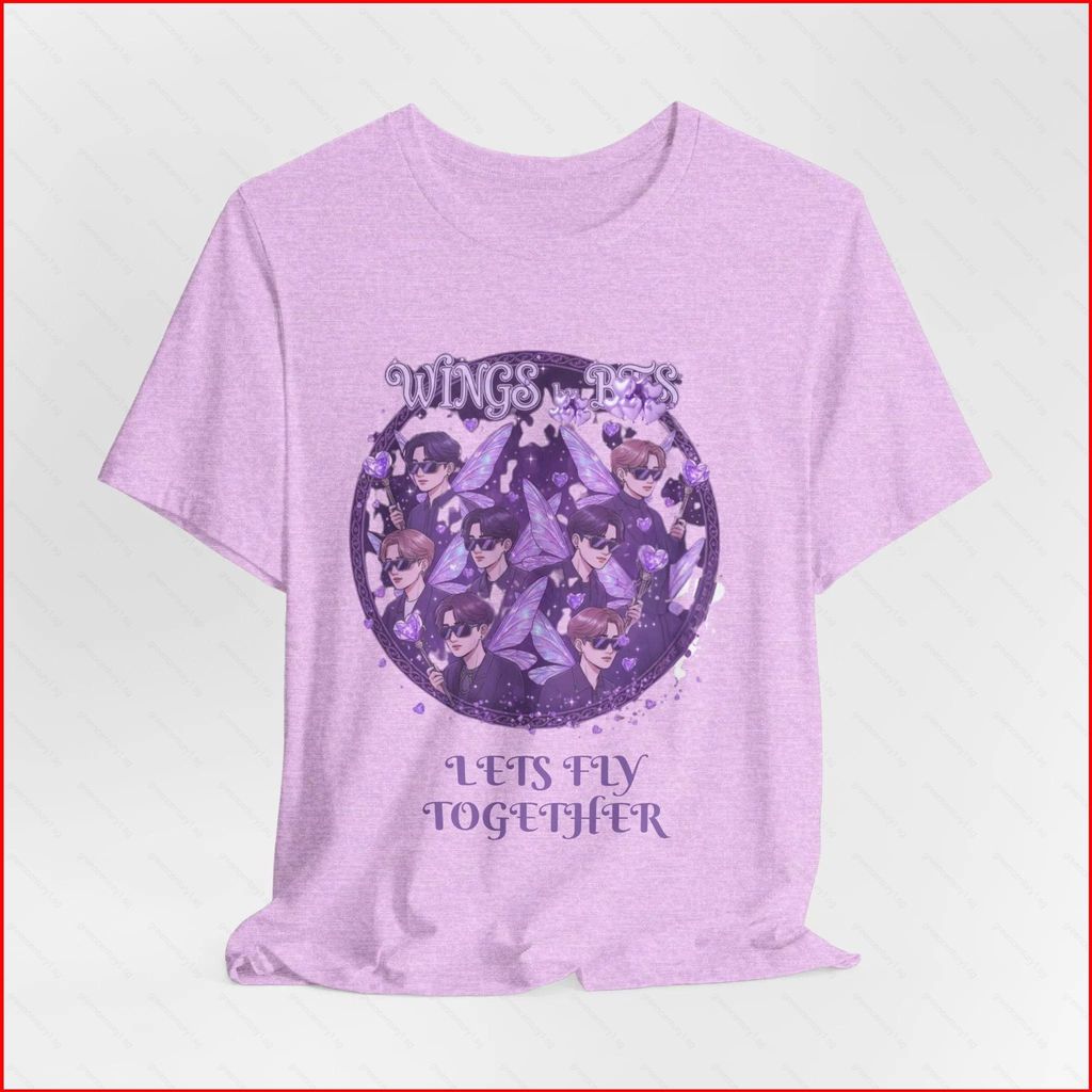 Áo thun BT21 cotton dày 220g dành cho fan Jin, Suga, J-Hope, RM - World Tour