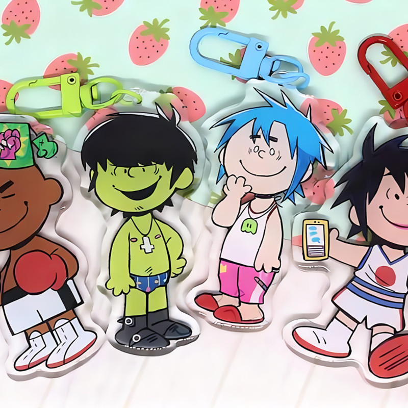 Gorillaz | Double-Sided Acrylic Keychains Cute cartoon game Character pendant