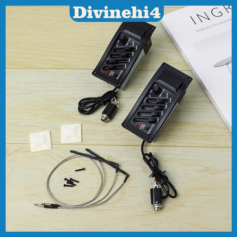 < divinehi4 > Guitar Piup Acoustic Guitar EQ Piezo Piup Acoustic Guitar Piup Preamp Amplifier Bộ chỉ