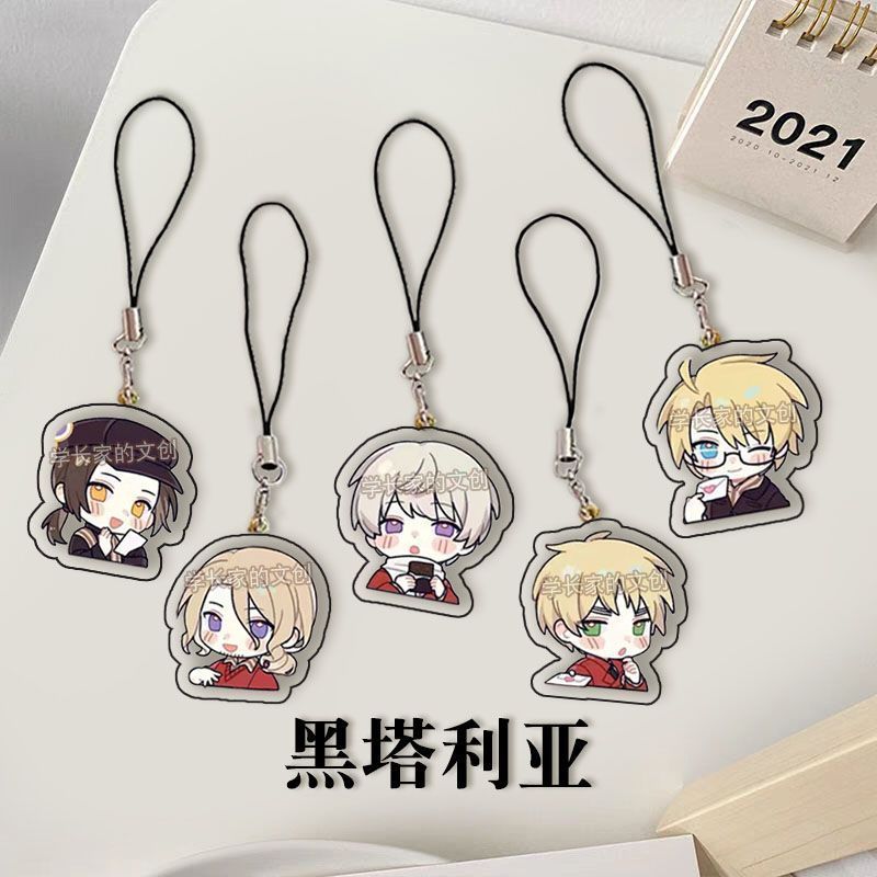 Axis Powers Hetalia Expression Strap Lanyards For Mobile Phone Case Keychain Car Chain Cover Hang