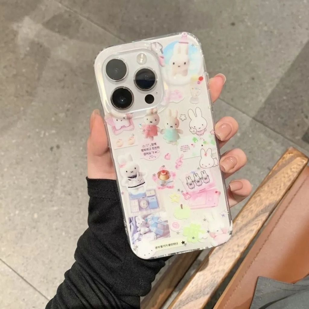 IMD Miffy Rabbit Ancient Áp dụng iPhone17 / 16 Jelly Phone Case 13 / 14 Ốp điện thoại 12 / 11PRO bán