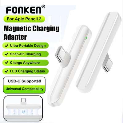 Bộ sạc không dây từ tính Fonken cho bút chì Aple thế hệ thứ 2 iPencil USB-C Đầu nối Đế sạc