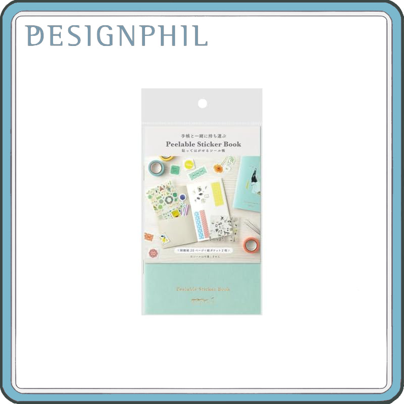 Midori Seal Notebook with Pocket Light Blue 20 Pages 34506006