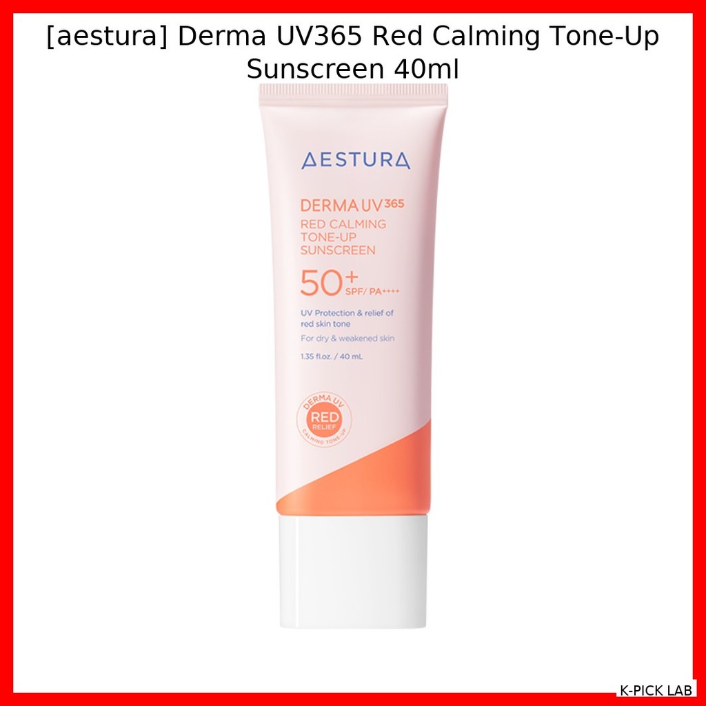 [aestura] Kem chống nắng Derma UV365 Red Calming Tone-Up 40ml / Kem chống nắng Hàn Quốc / Hiệu ứng t