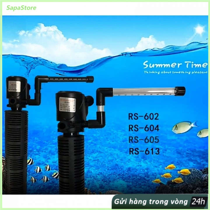 Máy Lọc Đa Năng RS 602/603 Cho Bể Cá - Kết Hợp Lọc Nước, Tạo Oxy Và Thác Nước Trang Trí, Thiết Kế Nhỏ Gọn, Dễ Lắp Đặt