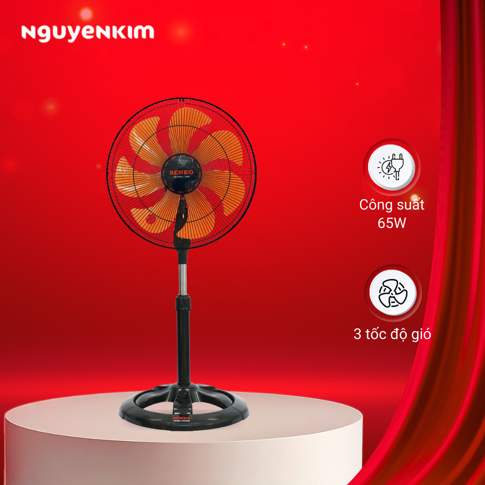 Quạt lửng Senko LTS1636 Đen Cam