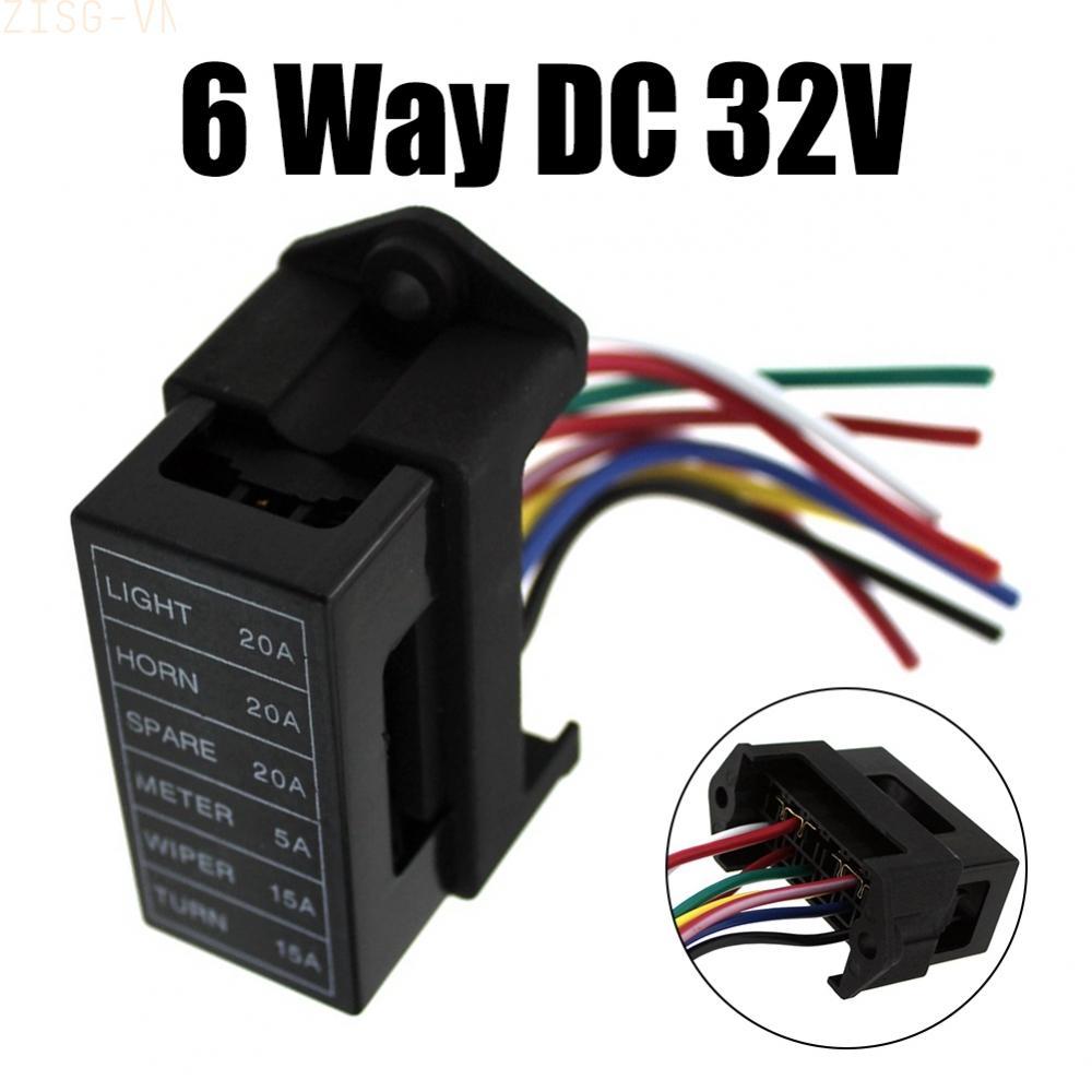 [ZISG]6 Way DC 32V Fuse Box Block Holder for Car For Bus Ship Trailer Boat Use1pcs