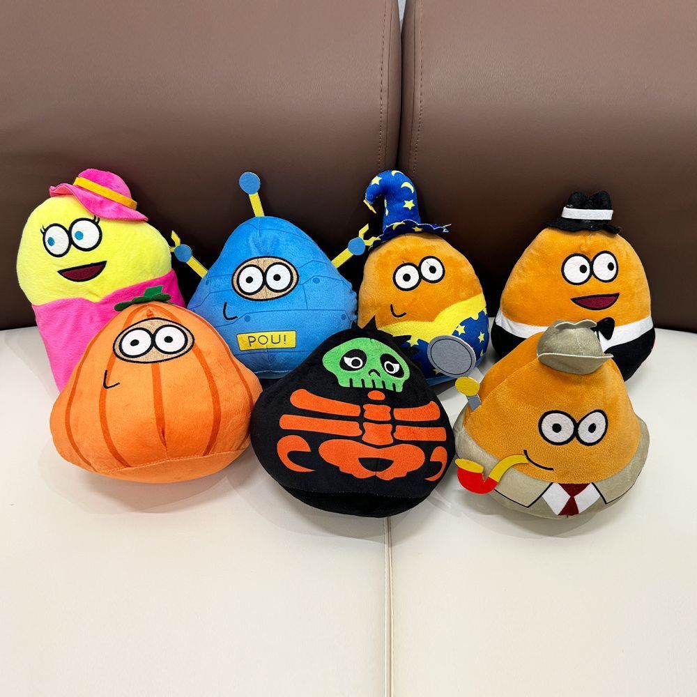 Hot Sale#[6186People Collection]New pou plush My Pet Alien Bean Cake Plush Toy Doll Gift5ya FHFL