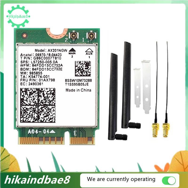 [hIkAi] Thẻ WiFi AX201NGW với Ăng-ten 8DB Wi-Fi 6 2974Mbps 2.4Ghz / 5Ghz BT5.2 Bộ chuyển đổi thẻ mạn